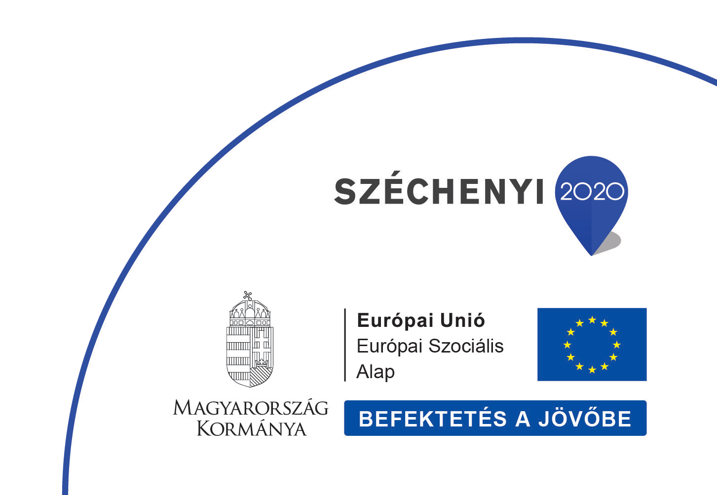 Széchenyi 2020 logó az alsó pozícióban